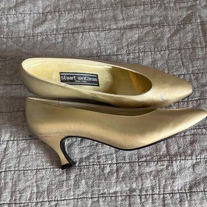 Women's Gold Pumps